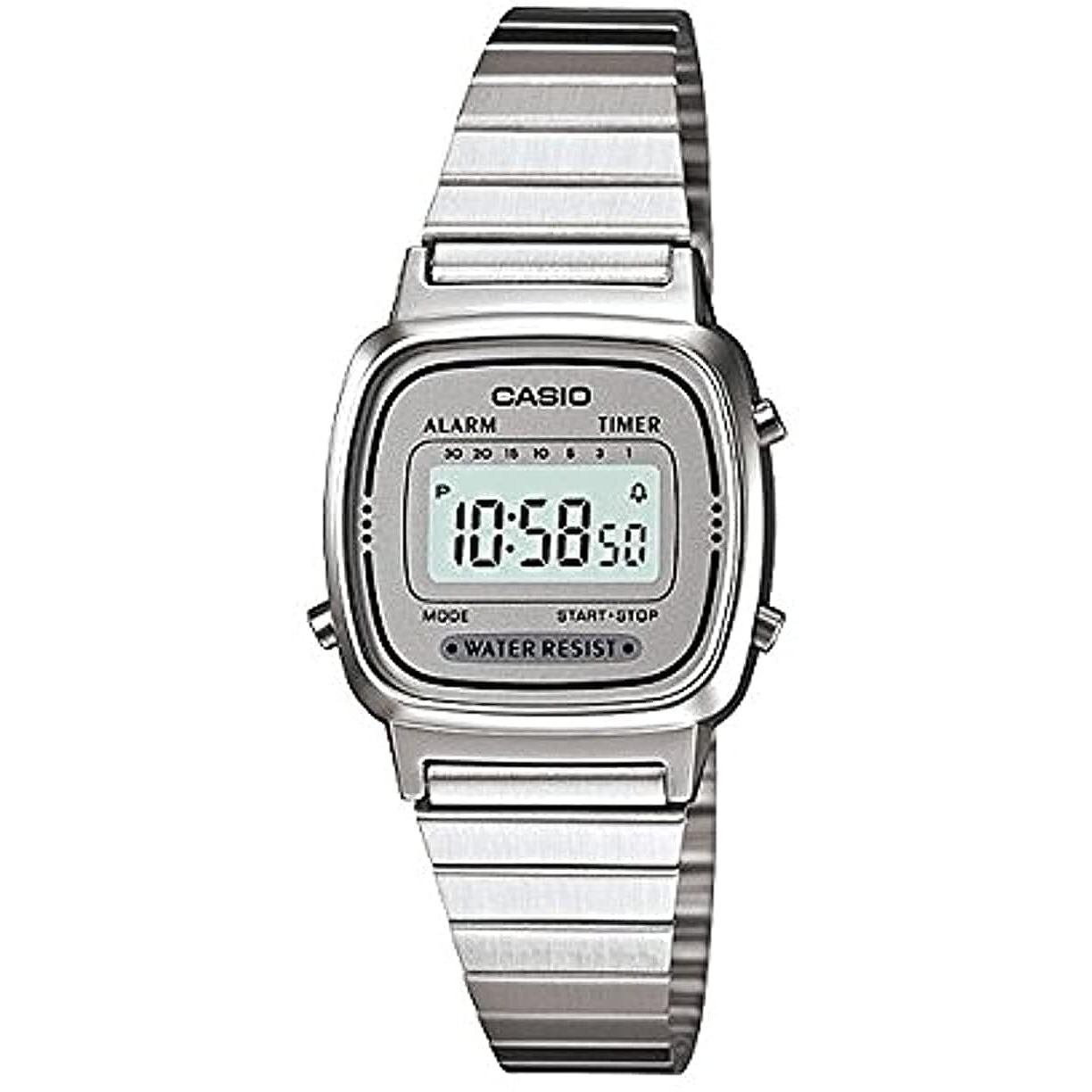 Casio Women's La670Wa-7 Silver Tone Digital Retro Watch
