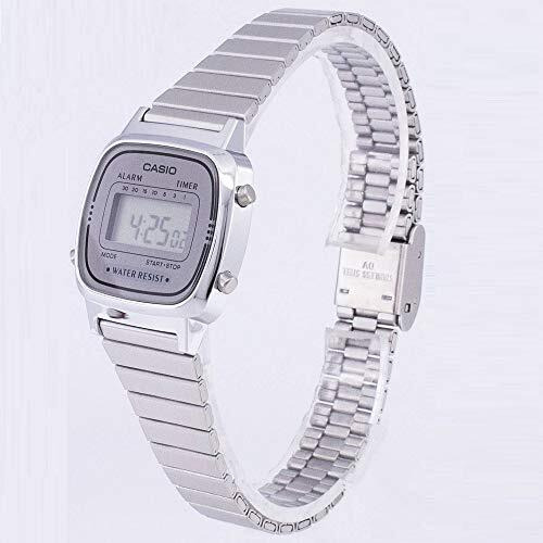 Casio Women's La670Wa-7 Silver Tone Digital Retro Watch