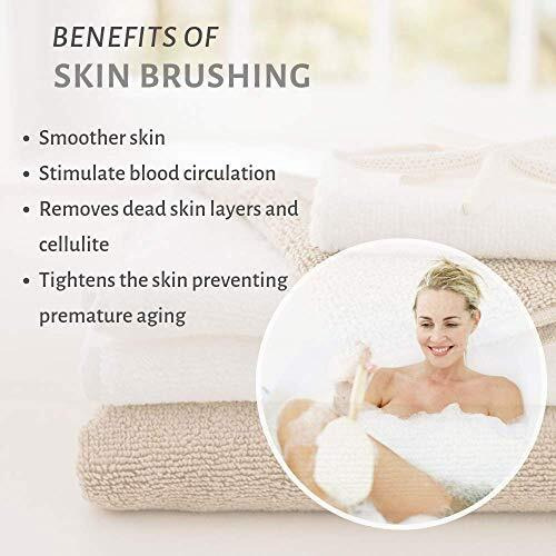 100% Natural Boar Bristle Body Brush With Contoured Wooden Handle By Touch Me
