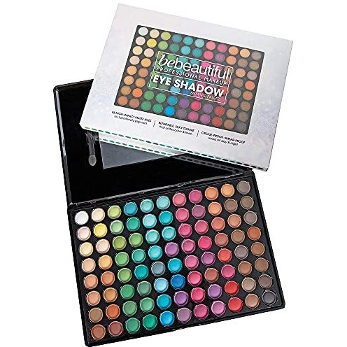 Bebeautiful Professional Makeup Eyeshadow Palette With Applicators, 88-Color Palette, Matte