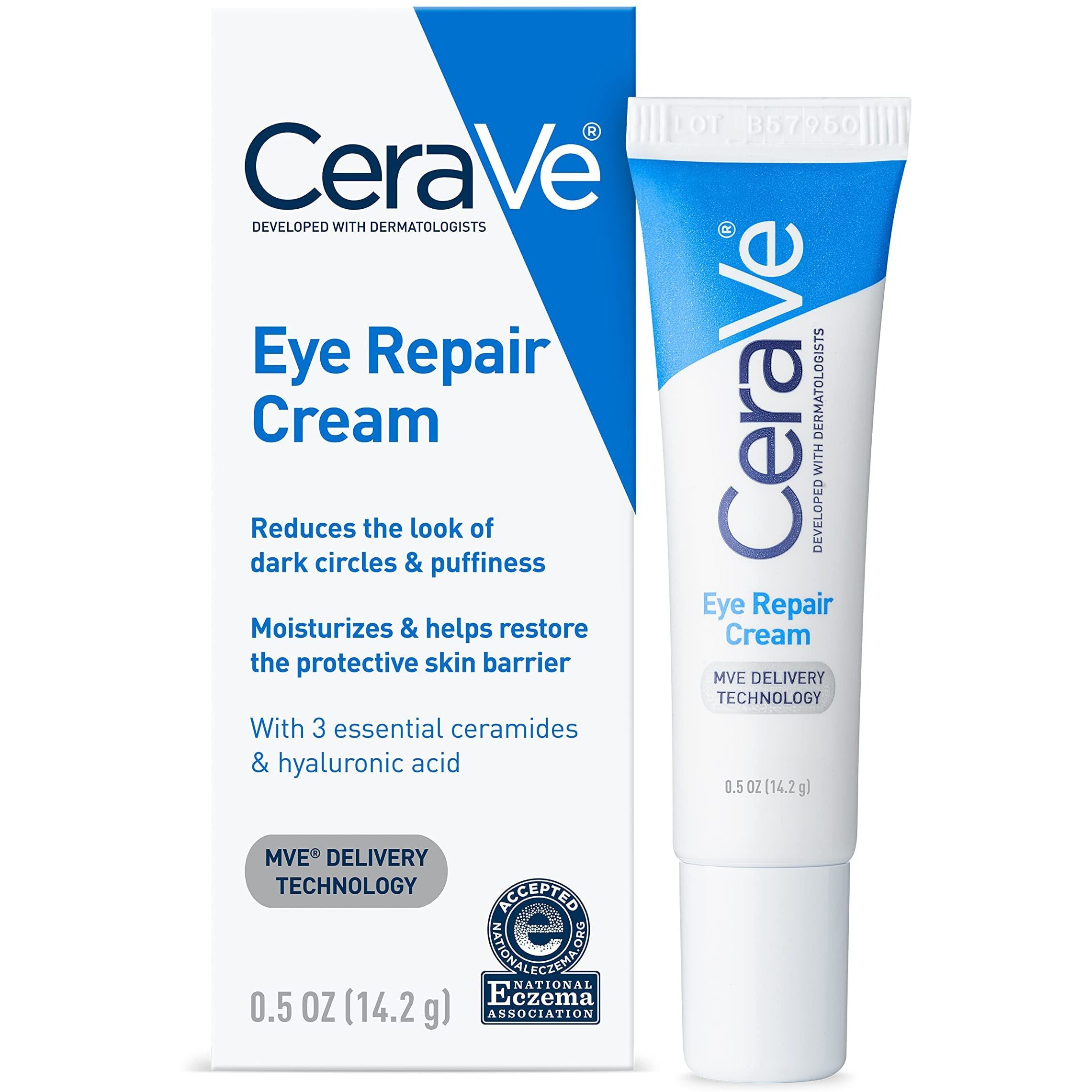 Cerave Eye Repair Cream  Under Eye Cream For Dark Circles And Puffiness  Suitable For Delicate Skin Under Eye Area  05 Ounce
