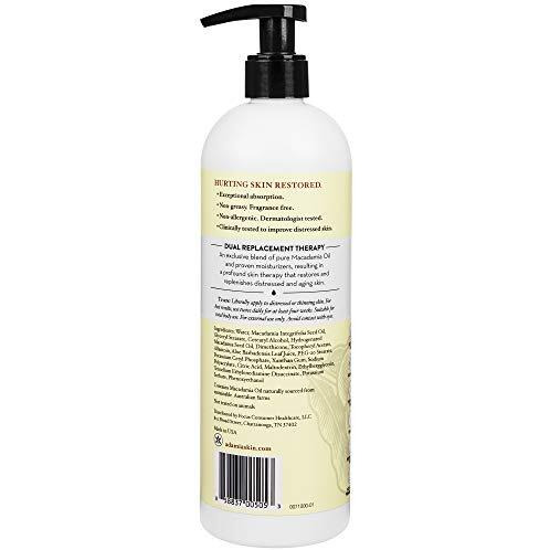 Adamia Therapeutic Repair Lotion With Macadamia Nut Oil And Promega-7, 16 Fl Oz Bottle- Fragrance Free, Paraben Free, Non Gmo, White
