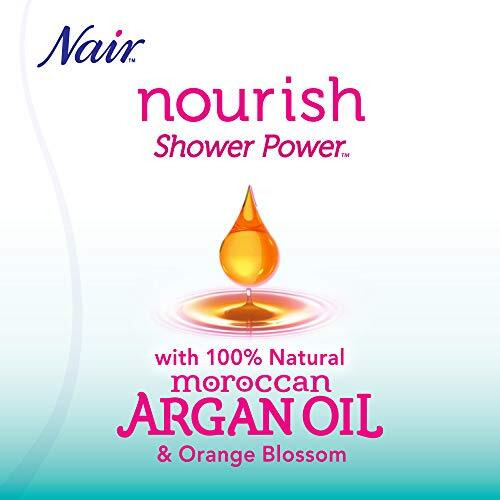 Nair Hair Remover Cream Nourish Shower Power Moroccan Argan Oil, 13 Oz.