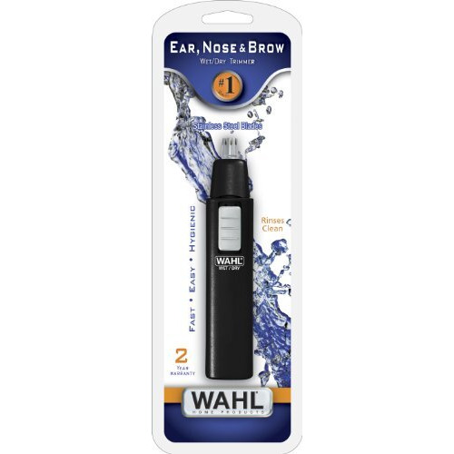 Wahl 5567-500 Ear, Nose And Brow Wet/Dry Battery Trimmer, Black