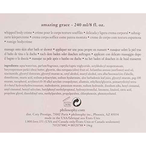 Philosophy Amazing Grace Whipped Body Cr  Me, 8 Oz