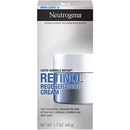 Neutrogena Rapid Wrinkle Repair Retinol Face Moisturizer, Daily Anti-Aging Face Cream With Retinol & Hyaluronic Acid To Fight Fine Lines, Wrinkles, & Dark Spots, 1.7 Oz