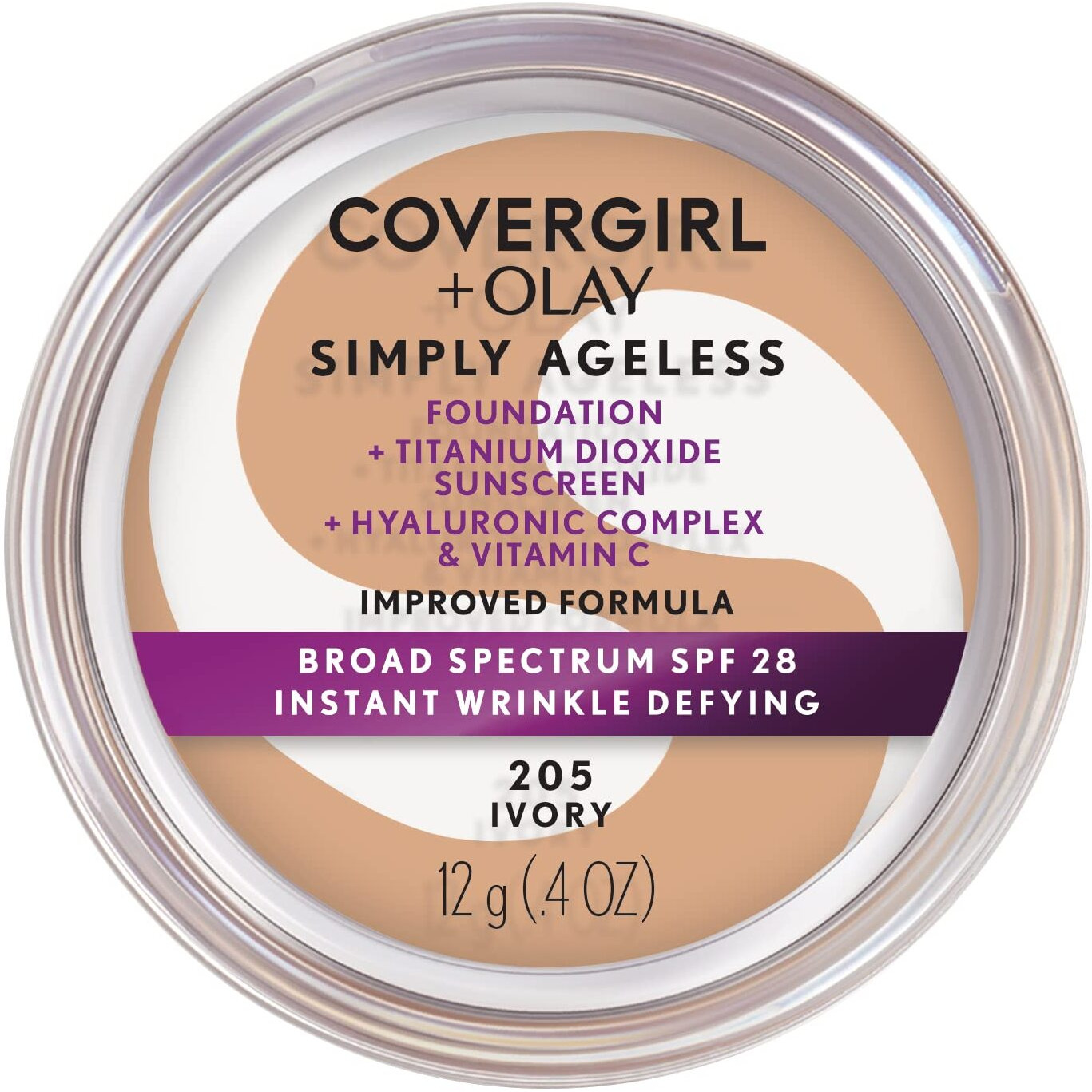 Covergirl+Olay Simply Ageless Instant Wrinkle-Defying Foundation, 205 Ivory
