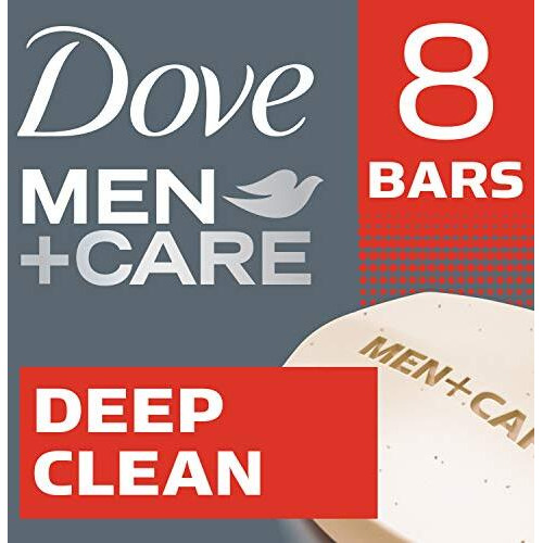 Dove Men+Care Body And Face Bar More Moisturizing Than Bar Soap Deep Clean Effectively Washes Away Bacteria, Nourishes Your Skin, 375 Ounce (Pack Of 8)