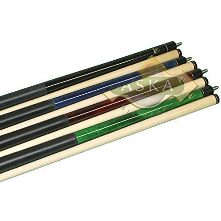 Set Of Aska 2-Piece Pool Cue Sticks Lec, 58-Inches, Canadian Hard Rock Maple, 5/16X18 Joint, Black Nylon Wrap, Hard Long Lasting Glued On Le Pro Tip (Set Of 4 Cues)
