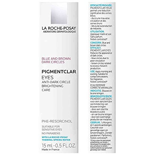 La Roche-Posay Pigmentclar Dark Circles Eye Cream With Caffeine, Brightens Under Eye Area And Targets Dark Circles