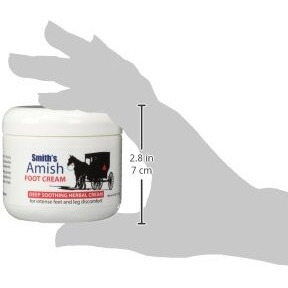 Smiths Amish Foot Cream (4 Oz) Deep Soothing Herbal Cream For Intense Foot And Leg Discomfort Including Burning, Cramping And Restlessness Sensations