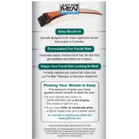 Just For Men M45 Dark Brown For Beard, Moustache & Sideburns