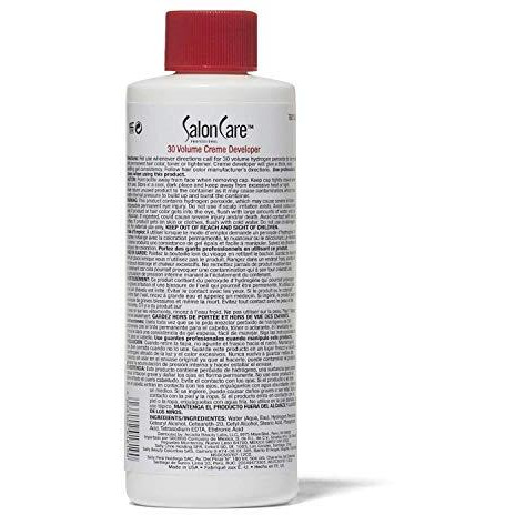 Salon Care 30 Volume Creme Developer, Extra Lift Formula, Easy To Handle Cream Consistency, 4 Ounce