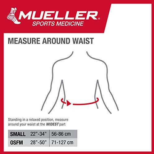 Mueller Sports Medicine Adjustable Back Brace, Back Support, For Men And Women, Black, One Size