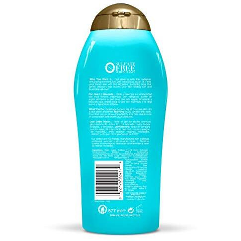 Ogx Radiant Glow + Argan Oil Of Morocco Extra Hydrating Body Wash For Dry Skin, Moisturizing Gel Body Cleanser For Silky Soft Skin, Paraben-Free, Sulfate-Free Surfactants, 195 Fl Oz