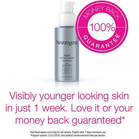 Neutrogena Rapid Wrinkle Repair Retinol Face Moisturizer With Spf 30 Sunscreen, Daily Anti-Aging Face Cream With Retinol & Hyaluronic Acid To Fight Fine Lines, Wrinkles, & Dark Spots, 1 Fl. Oz