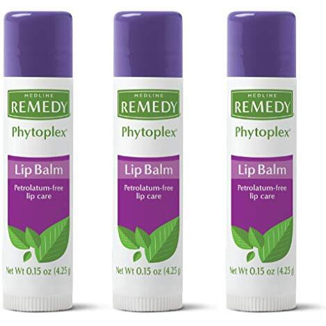 Medline Remedy Phytoplex Lip Balm, Moisturizing, Soothes And Protects, All Natural , 3 Pack