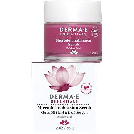 Derma E Microdermabrasion Scrub With Dead Sea Salt & Citrus Essential Oils     Facial Exfoliating Scrub Smooths, Revitalizes And Renews     Ideal For Scars And Wrinkles, 2Oz