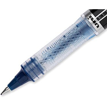 Uni-Ball Vision Elite Blx Infusion Rollerball Pens Micro Point (0.5Mm) Blue/Black 12 Count