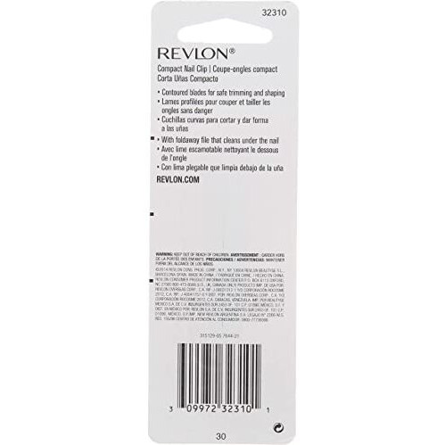 Revlon Compact Nail Clipper -- 6 Per Case
