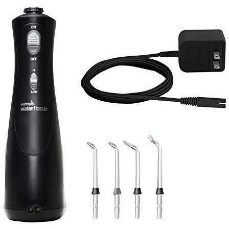 Waterpik Cordless Plus Water Flosser With 4 Flossing Tips, Rechargeable And Portable For Travel And Home, Ada Accepted, Black Wp-462