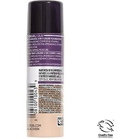 Covergirl & Olay Simply Ageless 3-In-1 Liquid Foundation, Creamy Beige, 1 Fl Oz (Pack Of 1)