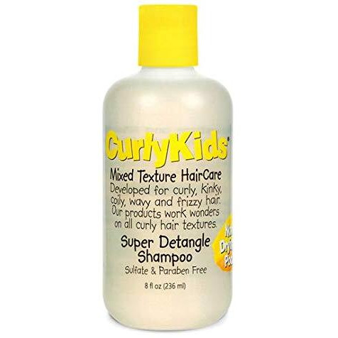 Curlykids Mixed Hair Haircare Set Super Detangling Shampoo/Conditioner 8.0 Ounce, Spray 6.0 Ounce, Curly Cr   Me Conditioner 6.0 Ounce - 4-Pack