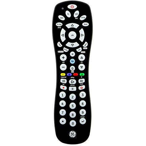 Ge Universal Remote Control For Samsung, Vizio, Lg, Sony, Sharp, Roku, Apple Tv, Tcl, Panasonic, Smart Tvs, Streaming Players, Blu-Ray, Dvd, 6-Device, Black, 34459