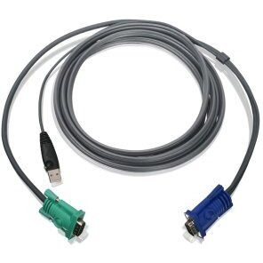 Iogear Usb Kvm Cable, 10 Feet, G2L5203U, Dark Gray