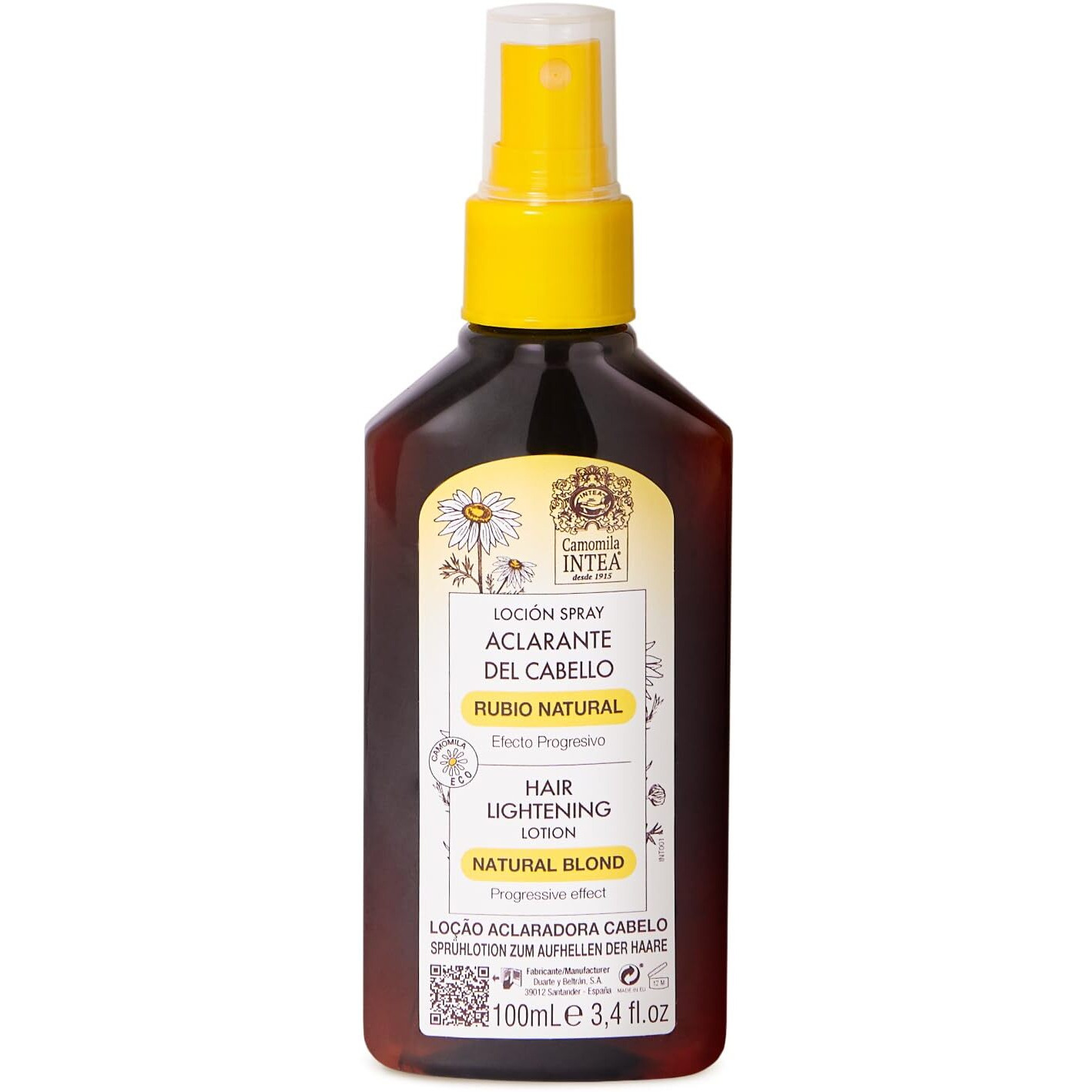 Camomila Intea Hair Lightener - Go Blonder Naturally With Chamomile Extract - 3.4 Oz (1 Pack)