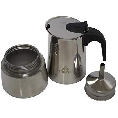 Imusa Usa B120-22062M Stainless Steel Stovetop Espresso Coffeemaker 6-Cup, Silver