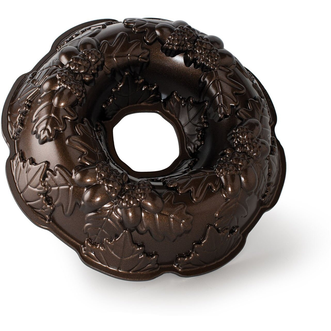 Nordic Ware Autumn Wreath Bundt Pan, Bronze, 10 Cups, Silver