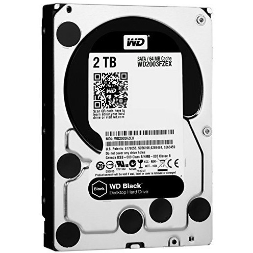 Western Digital 2Tb Wd Black Performance Internal Hard Drive Hdd - 7200 Rpm, Sata 6 Gb/S, 64 Mb Cache, 3.5"" - Wd2003Fzex