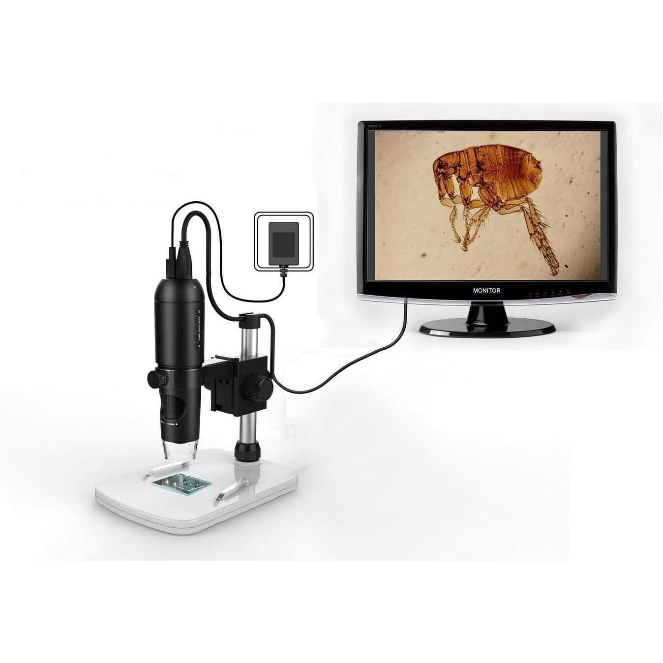 Mustcam 1080P Full Hd Digital Microscope, Hdmi Microscope, 10X-220X Magnification, To Any Monitor/Tv With Hdmi-In, Photo Capture, Micro-Sd Storage, Pc Supported