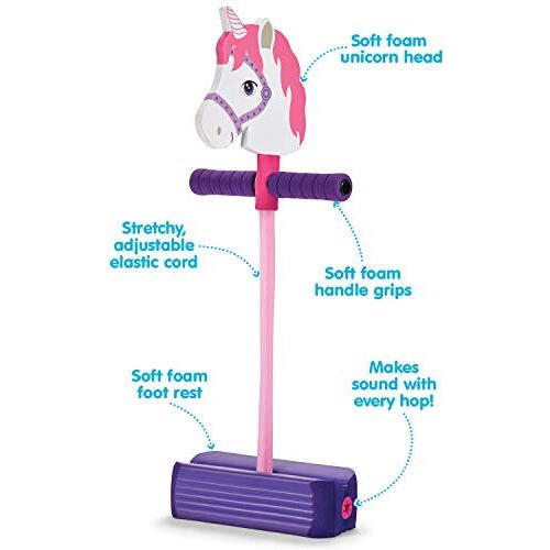 Kidoozie Foam Unicorn Pogo Jumper - Fun And Safe Toy For Kids 4+ - Promotes Active Play - Indoor & Outdoor Use