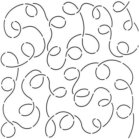 Quilting Creations Large Loop Background Quilt Stencil, 11""