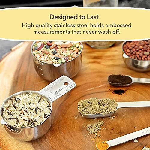 Measuring Cups And Spoons Set Of 12 Stainless Steel For Cooking & Baking