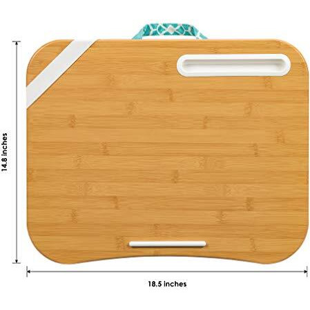 Lapgear Xl Designer Lap Desk With Phone Holder And Device Ledge - Aqua Trellis - Fits Up To 17.3 Inch Laptops - Style No. 45512