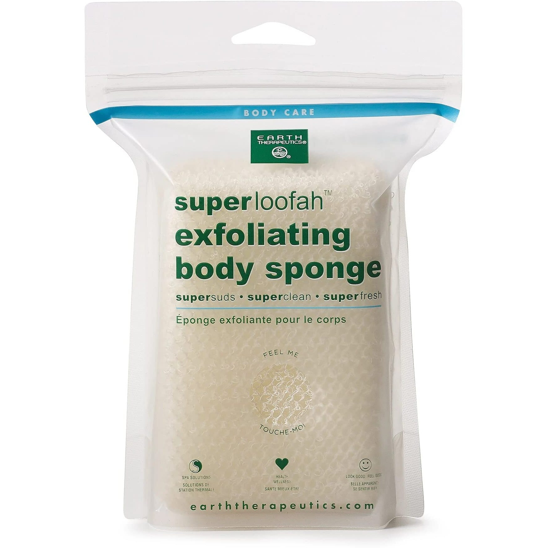 Earth Therapeutics Super Loofah Exfoliating Body Sponge (Rectangular)