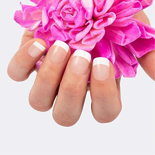 Nailene So Natural Short Artificial Nails, Beige Fuzzy - Fake Nail Kit With 28 Nails (12 Sizes) & Nail Glue Included - Designed For Comfort & Natural Look - False Nails With Up To 7 Days Of Wear