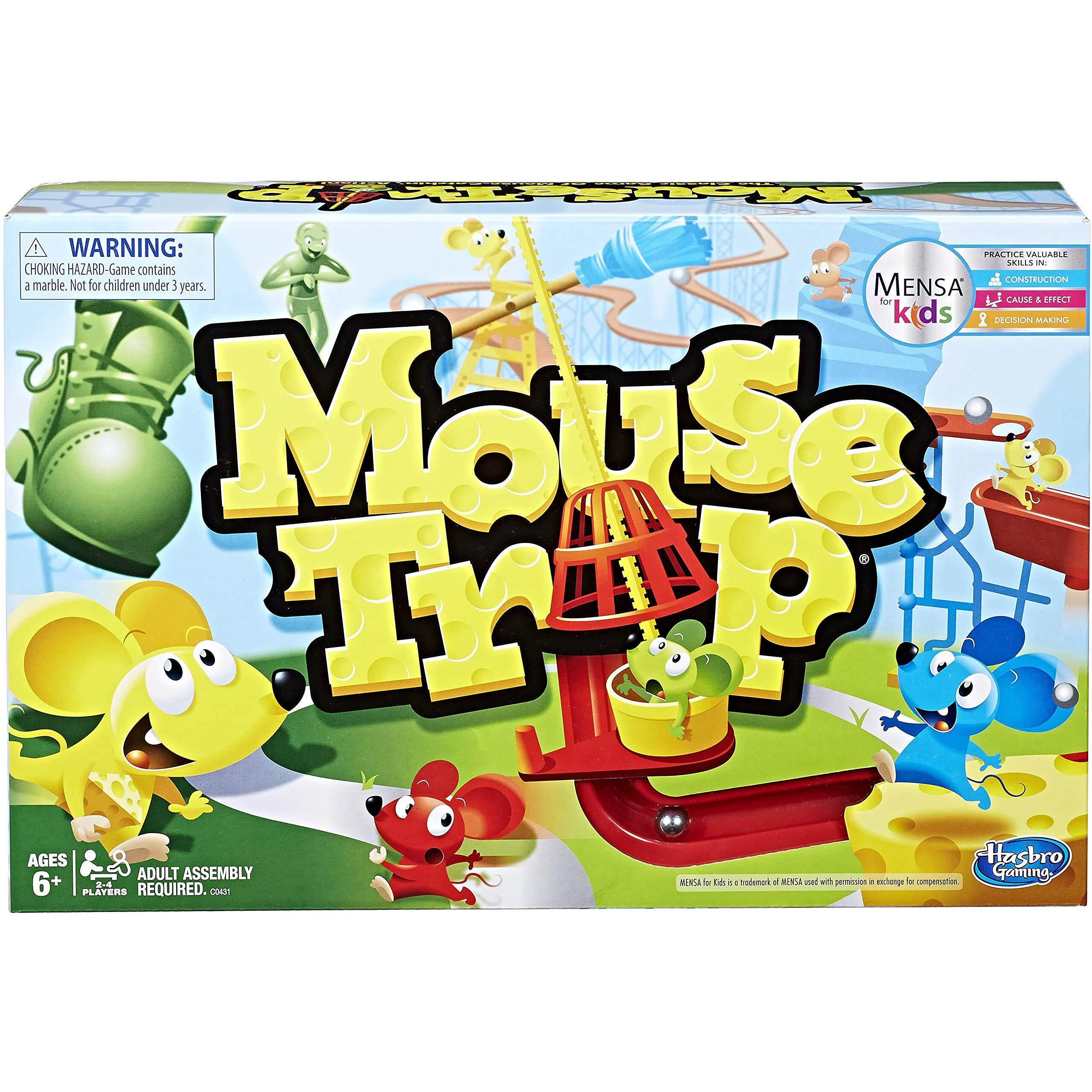 Hasbro Gaming Mouse Trap Board Game For Kids Ages 6 And Up,Classic Kids Game