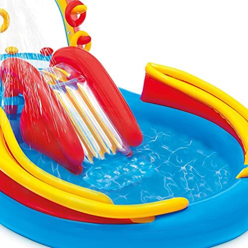 Intex Rainbow Ring Inflatable Play Center, 117"" X 76"" X 53"", For Ages 2+