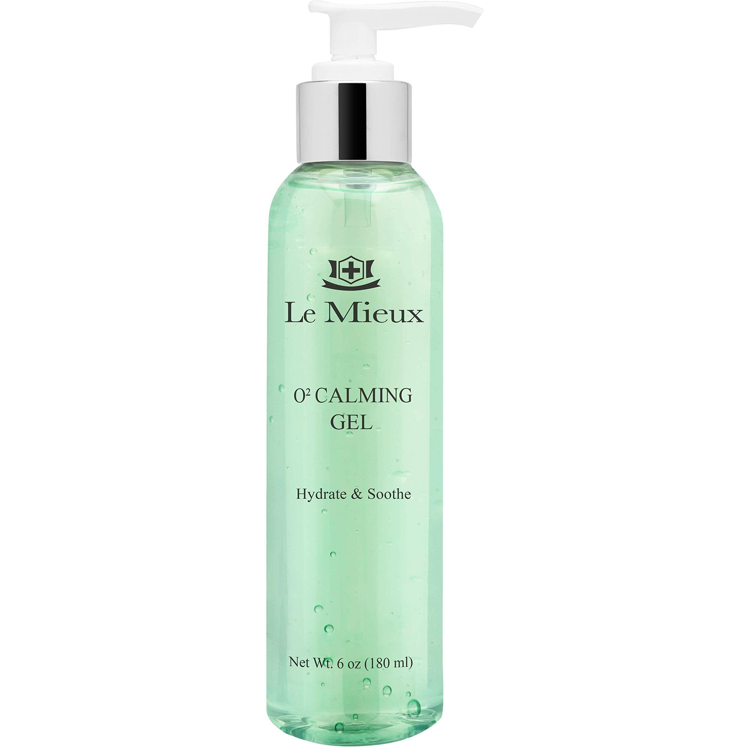 Le Mieux O2 Calming Gel - Conductive Facial Gel With Aloe - Soothe Mild Visible Irritation & Redness - Hydrating Hyaluronic Acid Gel For Microcurrent Devices - No Parabens Or Sulfates (6 Oz  180 Ml)