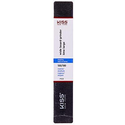 Kiss Nail Files Wide Board Grinder (12 Pieces) F103N Double Sided, Reusable, Washable
