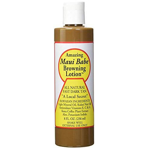Maui Babe Browning Lotion- Tan Accelerator Cream For Faster Tanning- All Natural Hawaiian Browning Moisturizing Formula With Vitamins & Antioxidants- Suitable For All Skin Types- Made In Usa- 8 Ounces