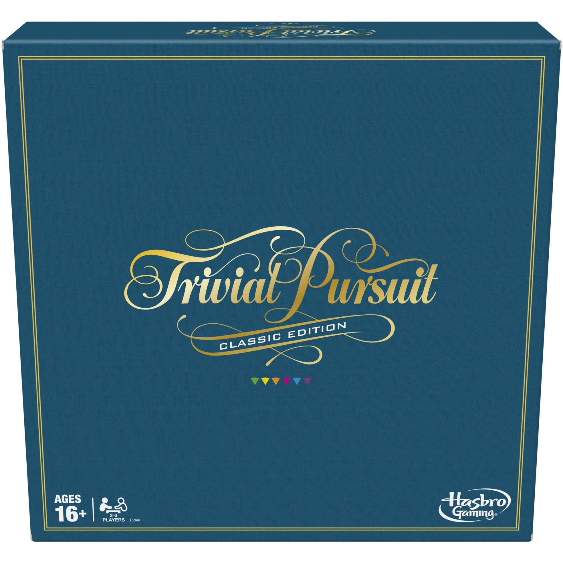 Trivial Pursuit Classic Edition Board Game For Adults And Teens Ages 16 And Up, Trivia Game For 2-6 Players