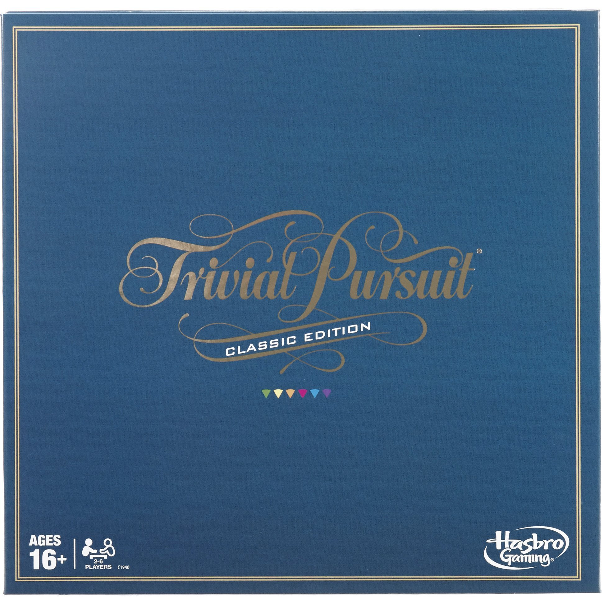 Trivial Pursuit Classic Edition Board Game For Adults And Teens Ages 16 And Up, Trivia Game For 2-6 Players