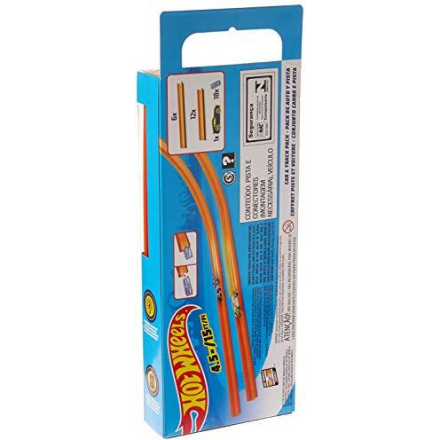 Hot Wheels Track Builder Straight Track With Car 15 Feet [Styles May Vary]