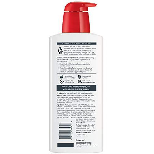 Eucerin Advanced Repair Body Lotion, Unscented Body Lotion For Dry Skin, 169 Fl Oz Pump Bottle