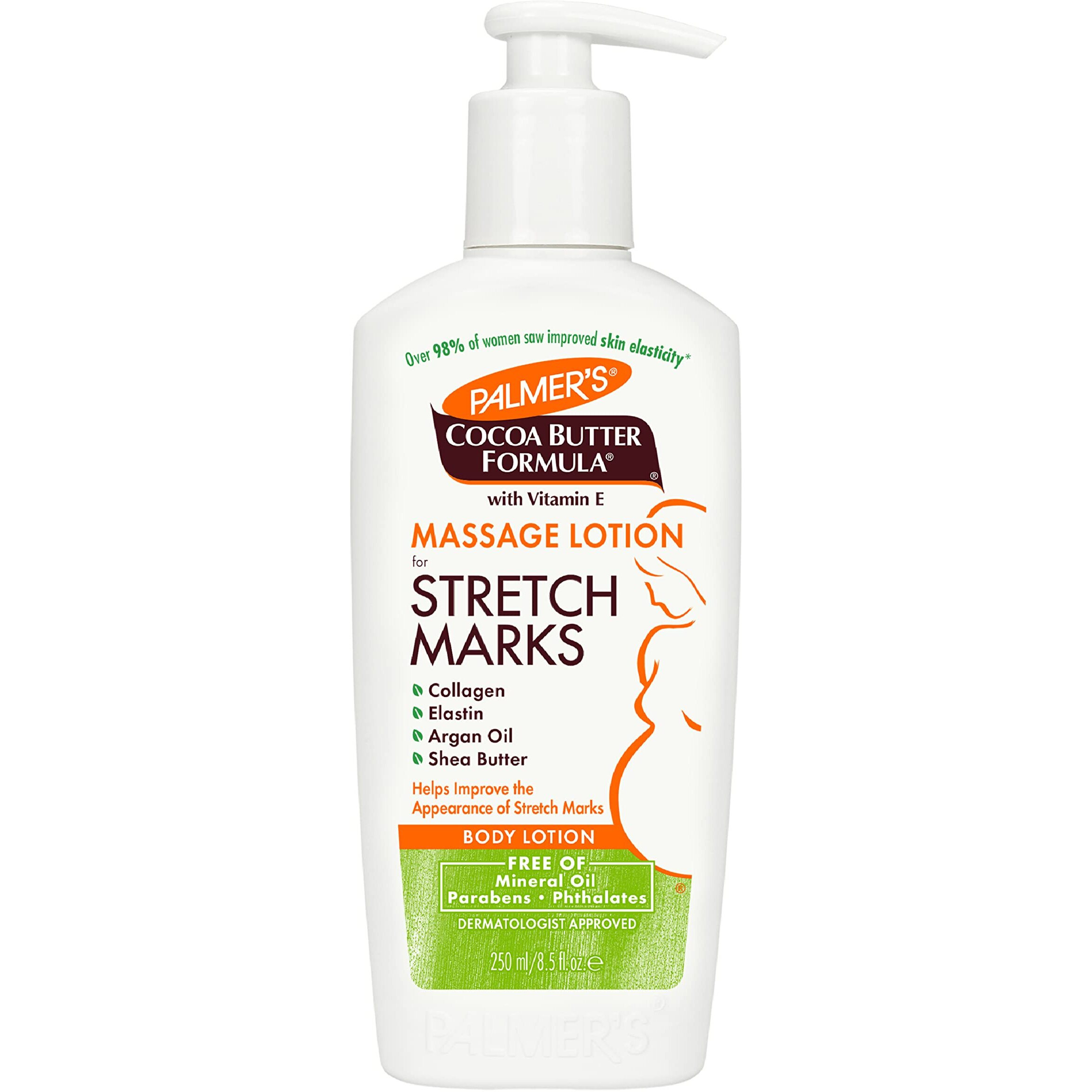Palmers Cocoa Butter Formula Massage Lotion For Stretch Marks, Pregnancy Skin Care, Belly Cream With Collagen, Elastin, Argan Oil And Shea Butter, 85 Ounces